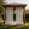 thumbnail image 4 of Sheer Voile Curtains Long Transparent Drapes Double Rod Pocket Gauze Curtains for Living Room Bedroom Sliding Glass Door, 4 of 6