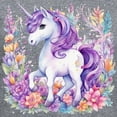 thumbnail image 3 of CafePress - Adorable Floral Unicorn T Shirt - Women's V-Neck Dark T-Shirt, 3 of 4
