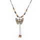thumbnail image 4 of Collar de cerámica con forma de mariposa retro hecho a mano, cadena de clavícula antigua con cordón para mujer, 4 of 4