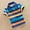 Blue/Orange, variant on Kids Boy's Short Sleeve Tops Child 2-14T Cartoon Cotton Jersey Colorblock Striped Polo Shirts Tops