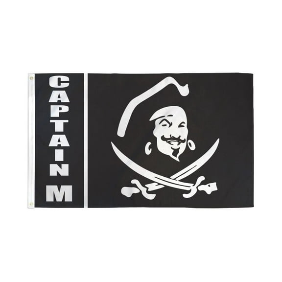 Captain M Pirate Flag 3x5ft Poly
