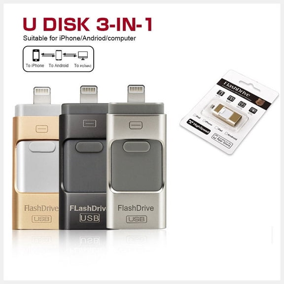 3-in-1 OTG USB Flash Drive for Computer and Mobile Phone