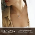 thumbnail image 6 of JeenMata Lab Grown Diamond 1 Carat Round Cut Classic Solitaire Pendant Necklace - in 18K White Gold Plating for Women, 6 of 10