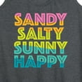 thumbnail image 3 of Instant Message - Sandy Salty Sunny Happy  - Women's Racerback Tank Top, 3 of 6