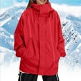 thumbnail image 2 of Mrat Women's Zip up Hoodie Men and Women Lightweight Single-Layer Outdoor Loose Zippered Jacket Work Jacket Windbreaker and Jacket Rain Coat Long Lady S-248 Red-a XXL, 2 of 9