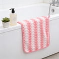 thumbnail image 4 of Toalla De Mano De Poliéster Toalla facial de forro polar coral de 35 x 75 cm, gruesa, suave, color rosa, para el hogar, para rostro, manos, baño y cocina (1 unidad) JASKFLY, 4 of 8
