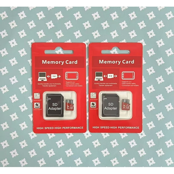 2 Pic x Universal Micro SD TF Memory Card with Adapter, Expand Data Storage Device, Compatible with Electronics