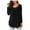 Black, variant on Ichuanyi Womens Tops, Fall and Winter Women Casual Solid Color Long Sleeve Crewneck Basic Comfy Tunic Blouse Tees on Cleanrance
