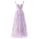 thumbnail image 3 of WILLBEST Vestidos de Mujer Vestidos de Fiesta con Bordado de Flores para Mujer Vestidos de Fiesta de Noche Formales de Hada de Corte A con Corsé Hasta La Rodilla Chica, 3 of 3