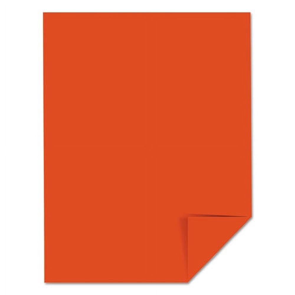 Color Cardstock, 65 Lb, 8.5 X 11, Orbit Orange, 250/pack | Bundle of 2 Packs