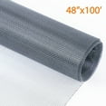 thumbnail image 2 of Window Fiberglass Screen Roll Screen Mesh Replacement Diy Custom for Window Doors Patio Porch, 48" x 100', Gray, 2 of 8