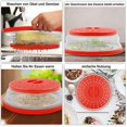 thumbnail image 4 of Tapa plegable para microondas de 26 cm, tapa de silicona plegable y salida de vapor para platos y cuencos, colador de alimentos para lavar verduras y frutas, color rojo, 4 of 5
