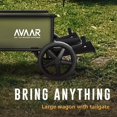 thumbnail image 4 of Avaar Collapsible Folding Wagon Cart, 400 lbs Capacity, Heavy Duty Utility Wagon for Camping, Green, 4 of 8