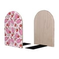 thumbnail image 2 of Lsque Strawberry Popsicle Printed Wood Bookends,Non-Skid Bookend for Shelves,Heavy Duty Support Bookends,Non-Slip Foam Pads for Office, Home, and Library,1 Pair, 2 of 8