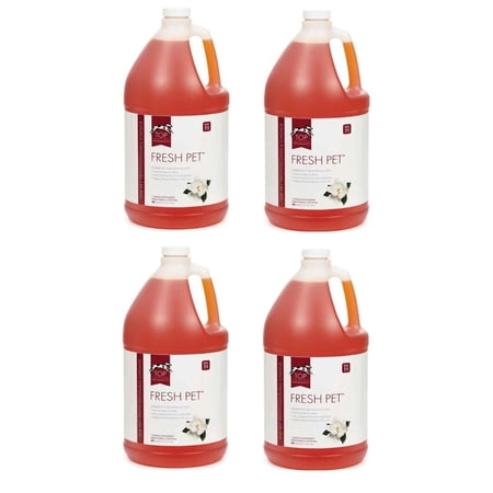 Dog and Cat Shampoo Conditioner Solution 4 Gallon Case Value Packs for Grooming (Fresh Scent Shampoo)