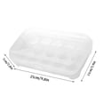 thumbnail image 4 of Inteprter Caja de almacenamiento de huevos Bandeja de huevos Contenedores Refrigerador de cocina 15 Rejillas Huevos Dispensador de plástico Organizadores de utensilios de cocina, 4 of 6