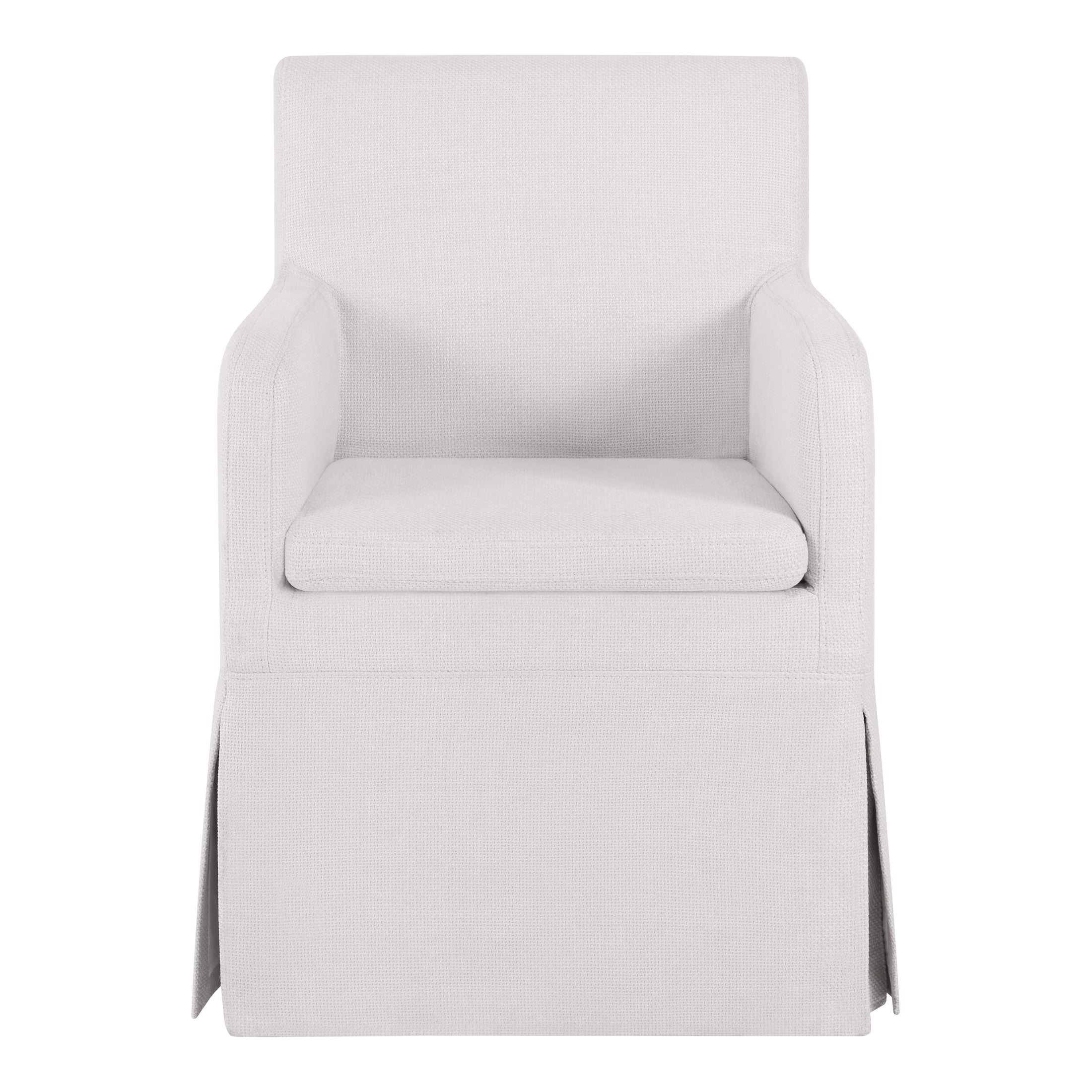My Texas House Wren Slipcover Dining Chair with Casters Cream Polyester