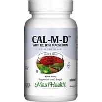Maxi Health Cal-m-D Calcium, Vitamin K2 & D3 Supplement – Bone and Immune Support – 120 Tablets