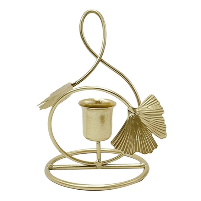 Candelabro de hierro para escritorio, adorno para foto de decoración, accesorios para velas, candelabro para escritorio, comedor de Acción de Gracias, 10x13cm