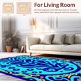 thumbnail image 2 of ODIKA 5' x 7' Machine Washable Non-Slip Area Rug, Middle Eastern Medallion High Traffic Rug, Blue, 379194, 2 of 7