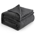 thumbnail image 1 of Manta de forro polar, tamaño queen, color gris oscuro, 230 x 230 cm, 1 of 8