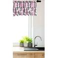 thumbnail image 3 of Ambesonne Geometric Valance Pack of 2, Wavy Lines Funky, 54"X18", Hot Pink White Black, 3 of 4