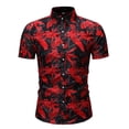 thumbnail image 1 of LSLJS Cardigan Décontracté à Manches Courtes pour Hommes avec Col Rabattu T-Shirt Blouse Tops, 1 of 4