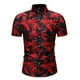 thumbnail image 1 of Cárdigan informal de manga corta con estampado para hombre, camiseta con cuello vuelto, blusa, Tops Pompotops  qyievc215, 1 of 4