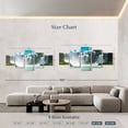 thumbnail image 4 of Elephant Stock Enchanting Iguazu Waterfalls Wall Art - Horizontal Multi Panel Canvas - Living Room Wall Decor - Nature Multi Panel - White And Blue Decor - 80" x 36", 4 of 8