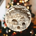 thumbnail image 2 of Round Acrylic Christmas Decorations Reindeer Hanging Sign Festive Wall Decorations, 2 of 6