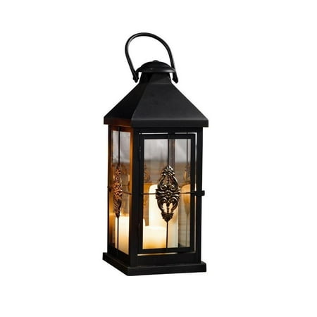 Lantern Style Hanging - Medium 19 in. Metal European-style Hanging Candle Lantern