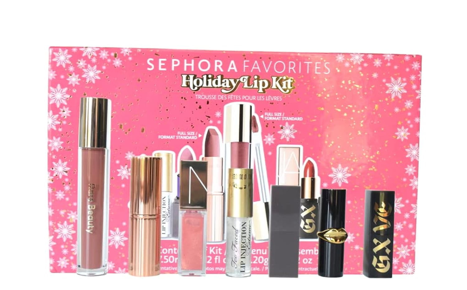 Sephora Favorites Holiday Lip Kit 7 Piece Lipstick, Lip Gloss, Lip