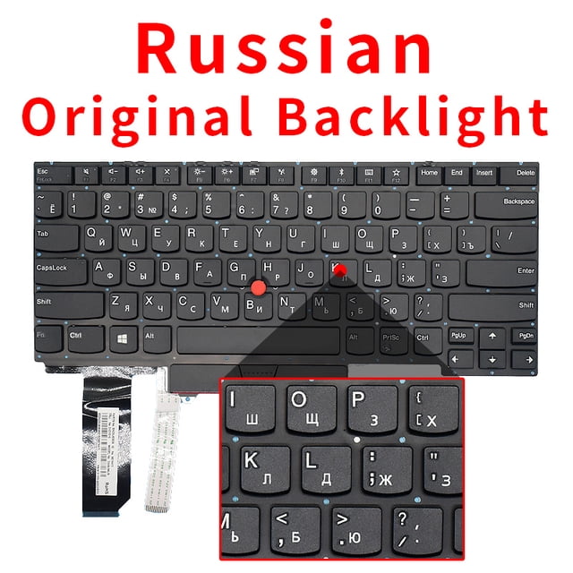 New Genuine US Russian Laptop Keyboard For Lenovo IBM Thinkpad E14 R14 E15 R15 S3 Gen2 With Backlight RU S3 Gen2 Backlit