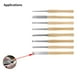 thumbnail image 2 of Juego De Cinceles Para Madera 8Pcs Herramienta De Cincelado De Madera Eficiente Con Mango De Madera Ergonómico Kit De Accesorios De Talla De Madera Portátil Y Liviano Para Carpintería, 2 of 7