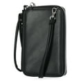 thumbnail image 3 of Mundi Women's Vegan Leather RFID Crossbody Cell Phone Purse Holder Wallet, Black, 3 of 5