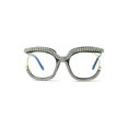 thumbnail image 1 of wonima44 Fashion Diamond Blue Light Blocking Glasses Retro Square Men Women Luxury Glasses Frames Clear Lens Computer Eyeglasses, 1 of 1