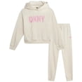 thumbnail image 1 of Conjunto Jogger DKNY para Niñas con Sudadera de Forro Polar Suave y Pantalones Deportivos Talla 7, 1 of 6