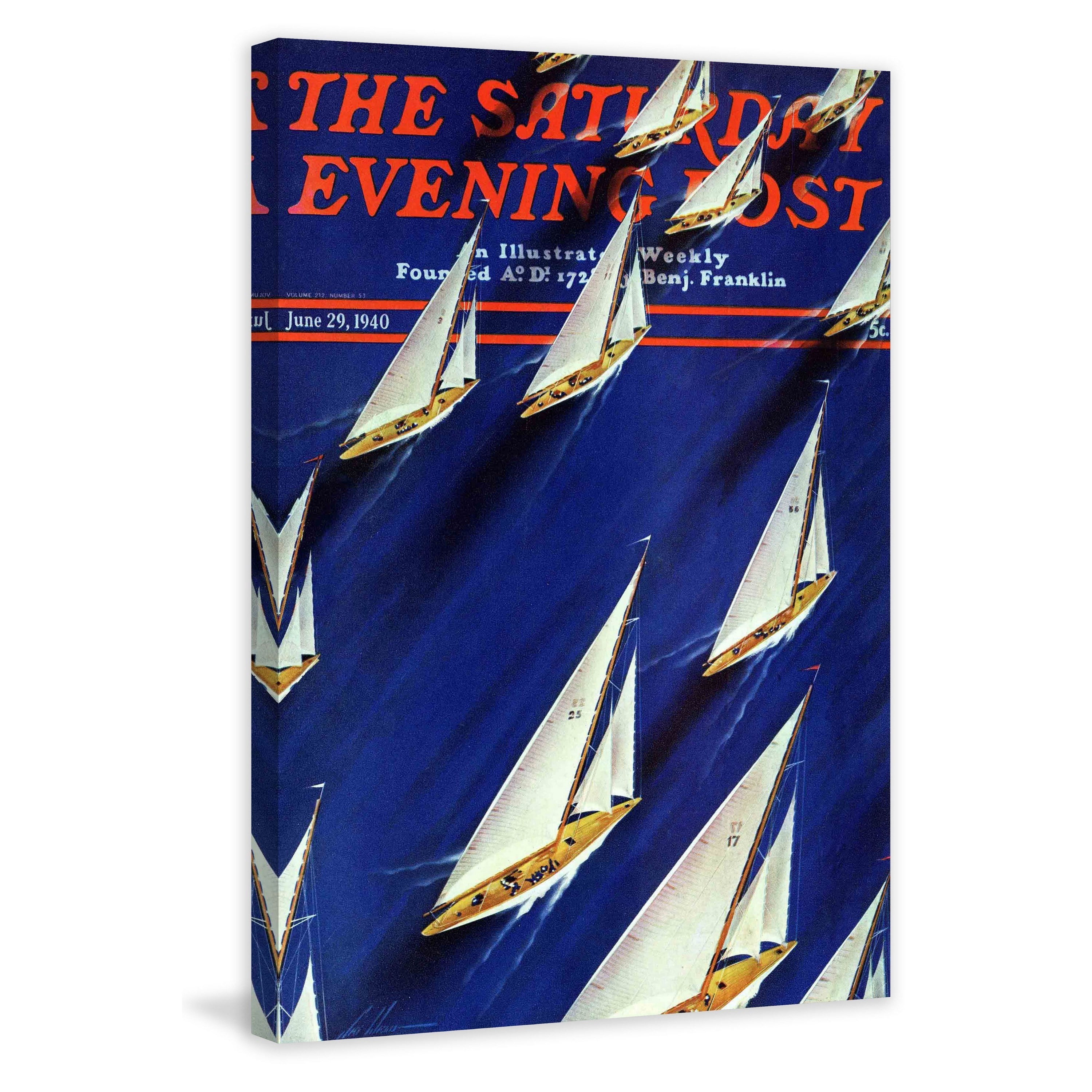 Marmont Hill "Saturday Evening Post 1940" Painting Print on Canvas