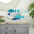 thumbnail image 3 of 22" x 15" Blue Metal Fish Sculpture, by DecMode, 3 of 10