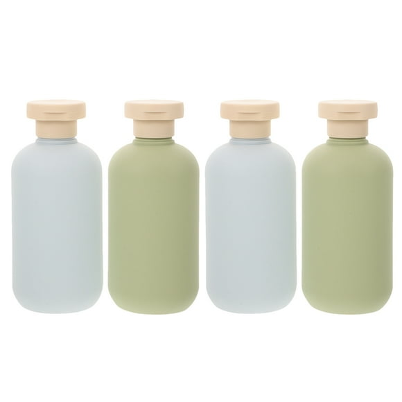 KAKOWELY 4pcs Travel Bottles Refillable Shampoo And Conditioner Dispenser Squeezable Toiletry Containers Portable Shampoo Dispenser Bottles Plastic Travel Bottles,5.04X"X2.24"X2.24"