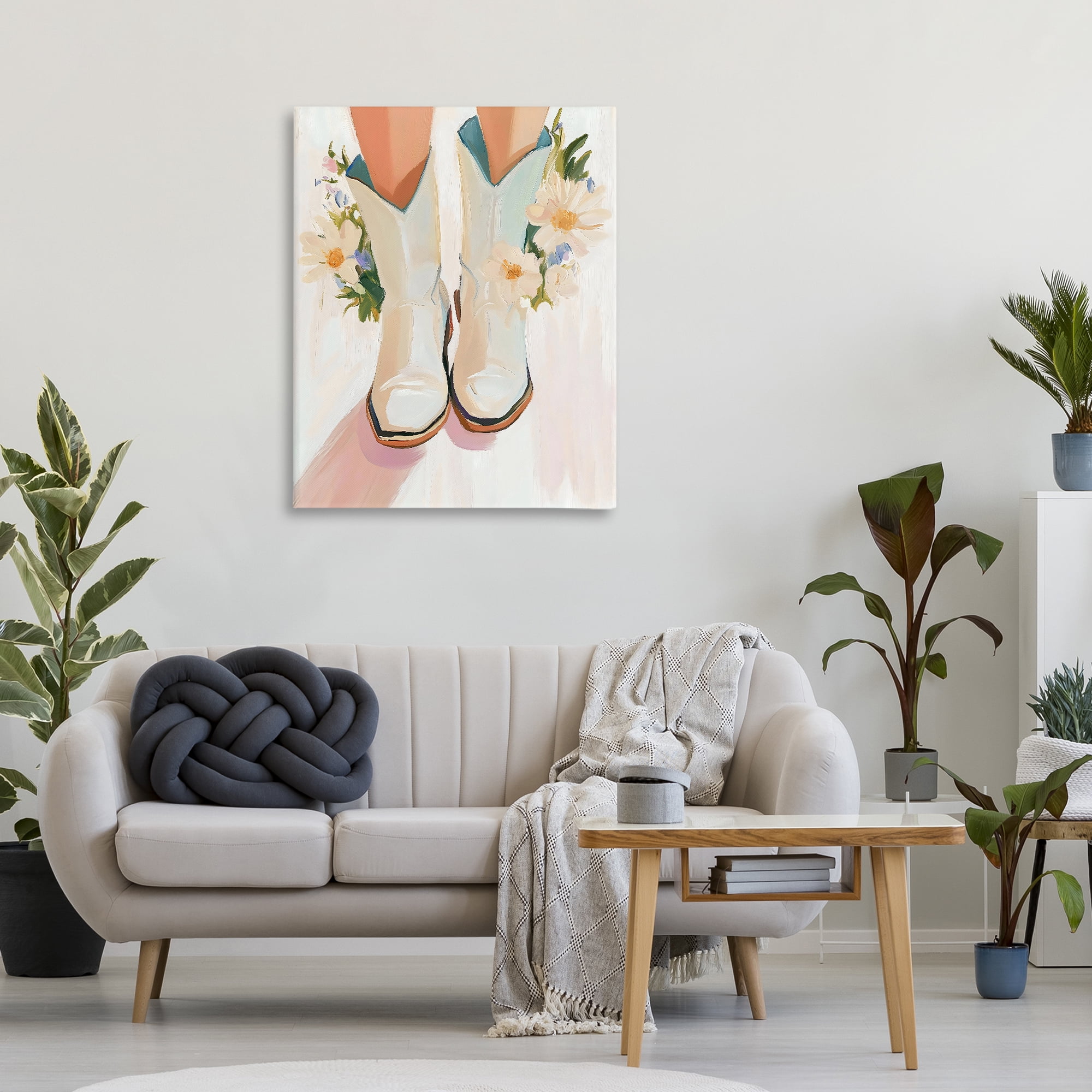 Stupell Industries Blooming Cowgirl Boots Canvas Wall Art, design by The Prints Vibe