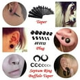 thumbnail image 2 of LIANXUE 14G-00G Ear Gauges Expander Set Acrylic Tapers Plugs Silicone Tunnels for Ear, 2 of 15