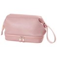 thumbnail image 2 of Sac de Rangement Maquillage Double Couche PU Grande Capacité Portable pour Essence Lotion Crème Parfum, 2 of 4