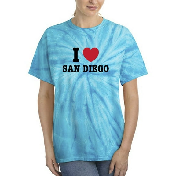 I Love San Diego Tie-Dye Cyclone Women -Smartprints Designs, Female XX-Large