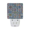 thumbnail image 5 of Yayeee LED Night Light for The Home Plug in With Light Sensors 2 Pack, Blue Retro Pattern, 5 of 6
