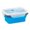 Blue, variant on AURIGATE Purple Collapsible Sandwich Container, Silicone Lunch Container Bento Box with Airtight Plastic Lid, Microwave Safe, Portable Camping Bowl, For Meal Prep, Travel and Hiking