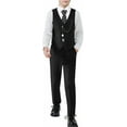 thumbnail image 2 of ZOEREA Boys Suit Formal Dress Clothes Big Boy Wedding Outfit Vest+Pants+Dress Shirt+Chain+Adjustable Tie 6-10Y, 2 of 4