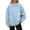 Sky Blue #012, variant on Mock Neck Sweatshirt Women Oversized Pullover Sweatshirts No Hood Plain Long Sleeve Turtleneck Tops Fall Winter Teacher Clothes M