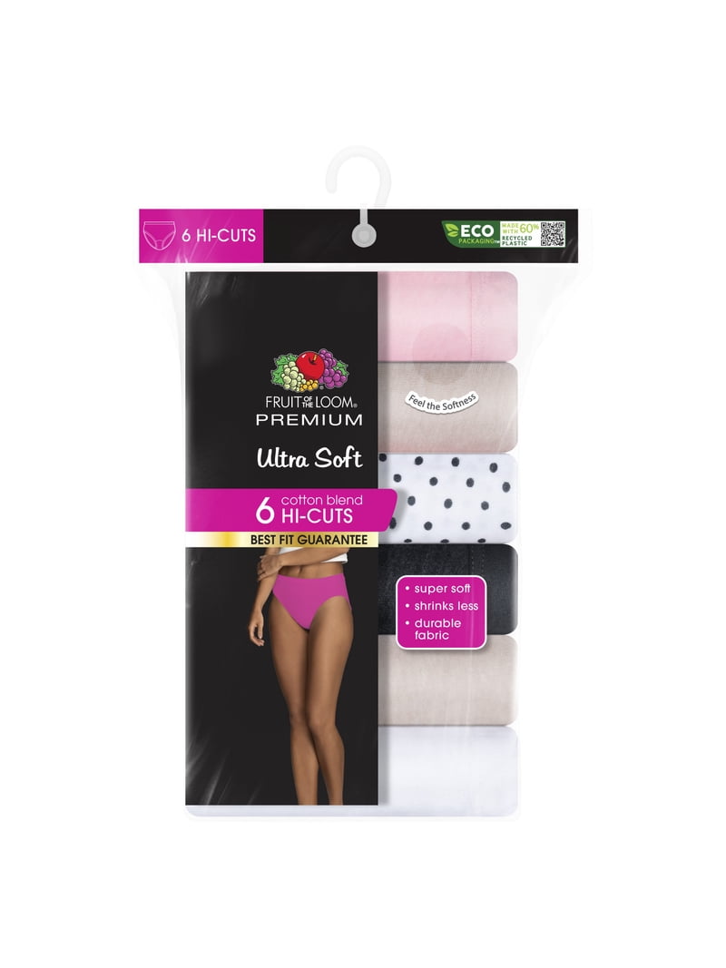 Fruit of the Loom Women's 3 Pack Assorted Cotton Hi-Cut Panties, Assorted, 9 price in UAE | Amazon UAE