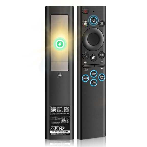 BN59-01385A Replacement Solar Voice Remote Control for Samsung Smart TV with Bluetooth Rechargeable Solar Cell, for Samsung 2021-2024 Smart TVs Neo QLED, The Frame, Crystal Smart TVs